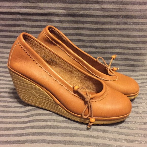 Vintage Shoes Vintage Cherokee Leather Wedges Poshmark
